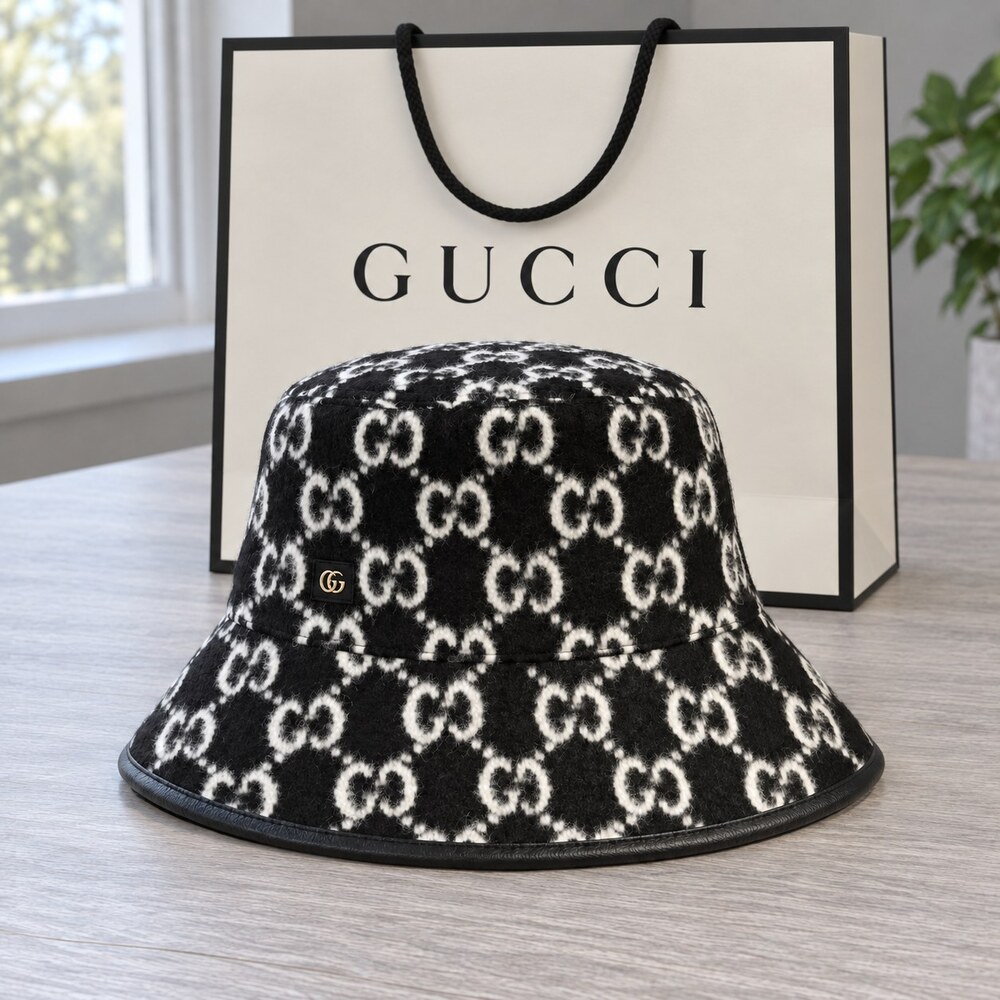 Gucci Black GG Bucket Hat